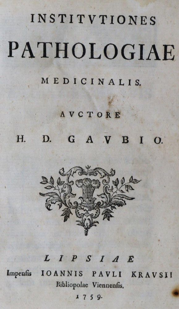 Große Abbildung Nr.1: 127-148 Gaub(ius),H.D.: (Aus der Sammlung Professor Dr.Dr.Johannes Büttner Teil 1)