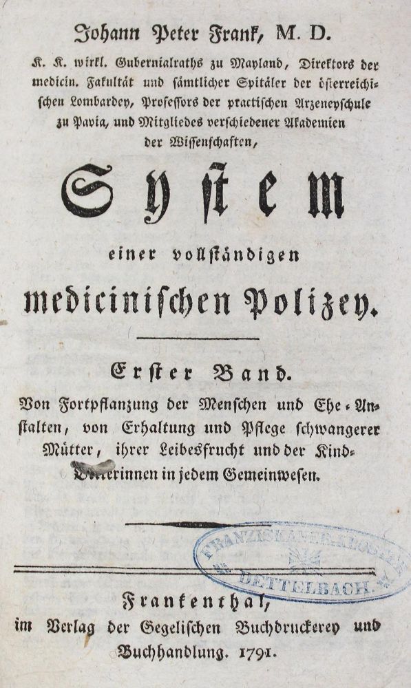 Große Abbildung Nr.1: 127-1489 Frank,J.P.: (Medizin)