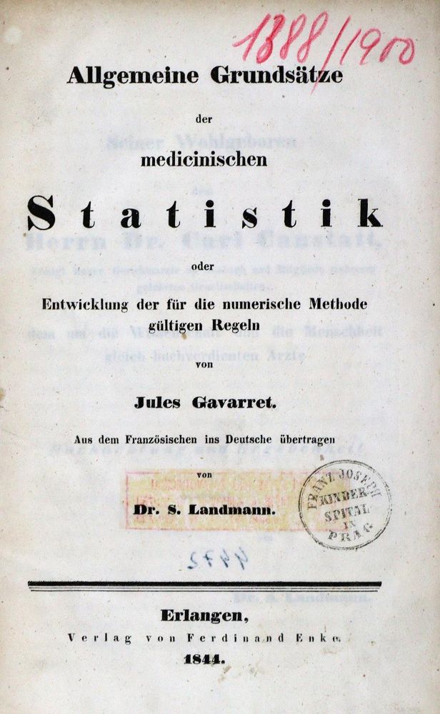 Große Abbildung Nr.1: 127-149 Gavarret,J.: (Aus der Sammlung Professor Dr.Dr.Johannes Büttner Teil 1)
