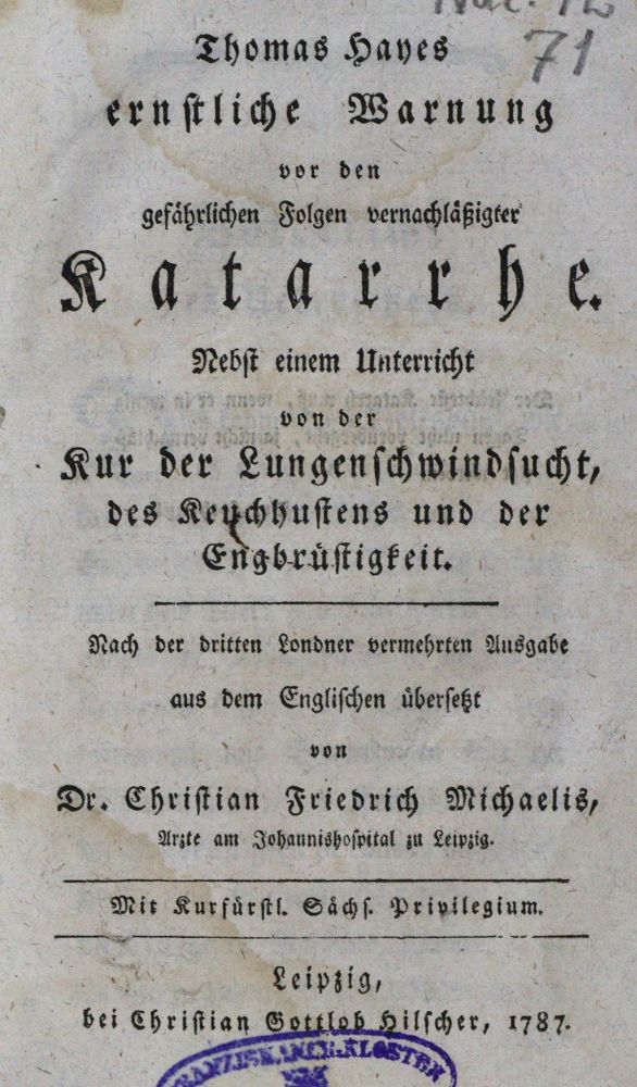 Große Abbildung Nr.4: 127-1493 Hayes,T.: (Medizin)