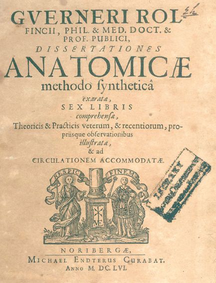 Große Abbildung Nr.1: 127-1501 Rolfinck,W.: (Medizin)