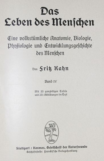Große Abbildung Nr.1: 127-1530 Kahn,F.: (Verschiedene Gebiete - Varia, Anthropologie)
