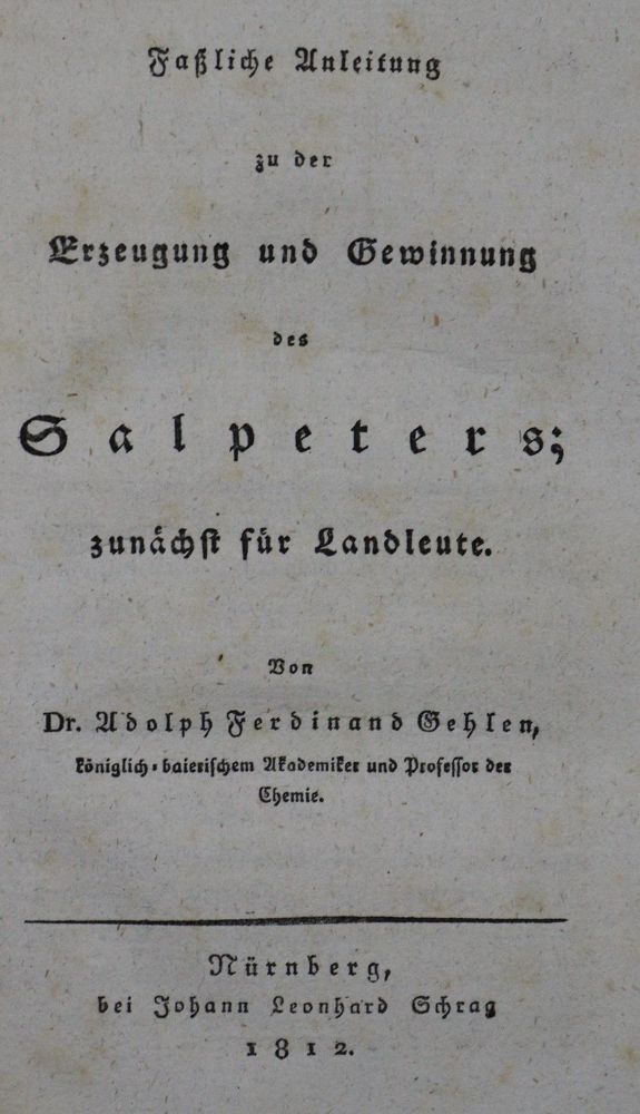 Große Abbildung Nr.1: 127-154 Gehlen,A.F.: (Aus der Sammlung Professor Dr.Dr.Johannes Büttner Teil 1)