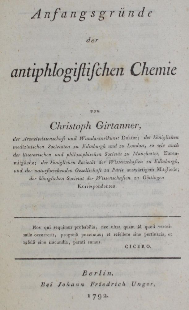 Große Abbildung Nr.1: 127-157 Girtanner,C.: (Aus der Sammlung Professor Dr.Dr.Johannes Büttner Teil 1)