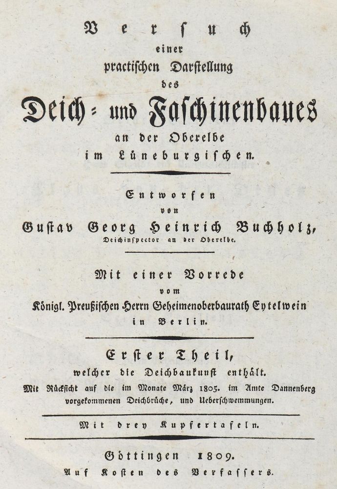 Große Abbildung Nr.2: 127-1573 Buchholz,G.G.H.: (Verschiedene Gebiete - Varia, Wasserbau)