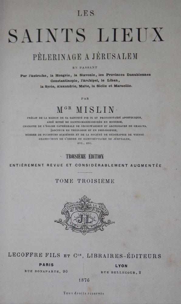 Große Abbildung Nr.1: 127-1612 Mislin,J.: (Asien, Palästina)