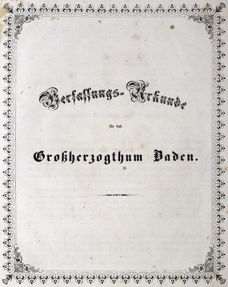 Große Abbildung Nr.1: 127-1627 Verfassungsurkunde: (Deutschland, Baden-Württemberg)