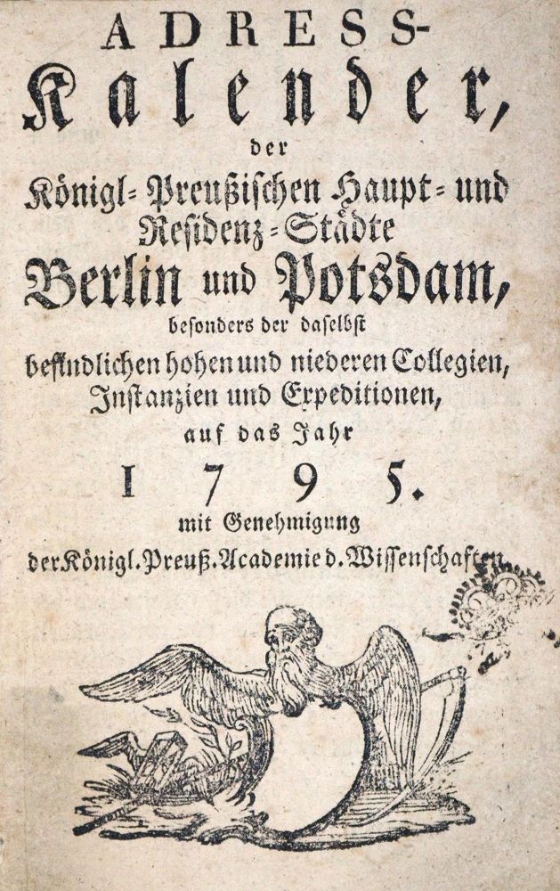Große Abbildung Nr.1: 127-1634 Adreß-Kalender: (Deutschland, Berlin)