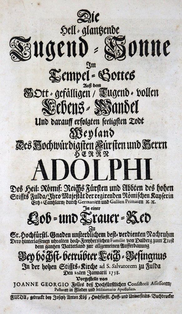 Große Abbildung Nr.1: 127-1653 Folles,J.G.: (Deutschland, Fulda, Dalberg)