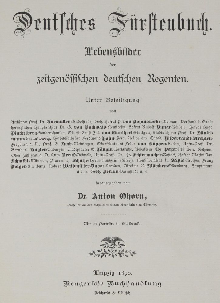 Große Abbildung Nr.1: 127-1680 Ohorn,A.: (Deutschland, Portrait)