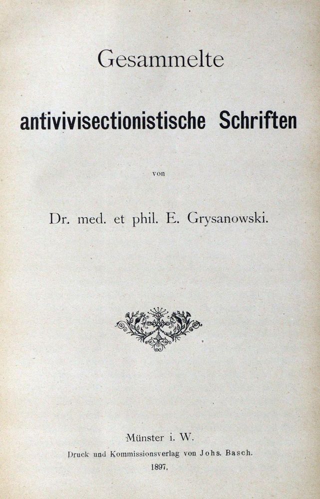 Große Abbildung Nr.1: 127-169 Grysanowski,E.: (Aus der Sammlung Professor Dr.Dr.Johannes Büttner Teil 1)
