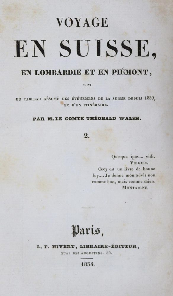 Große Abbildung Nr.3: 127-1746 Propiac, de Chevalier (C.-J.-F.-G. de).: (Schweiz)