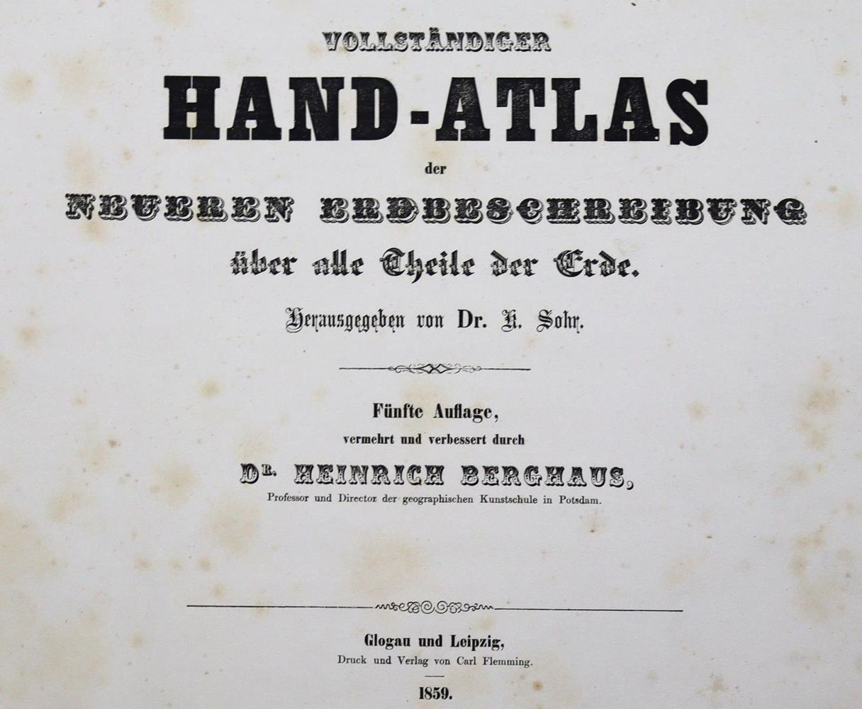 Große Abbildung Nr.1: 127-1752 Berghaus,H.: (Verschiedene Länder - Geschichte, Atlanten)