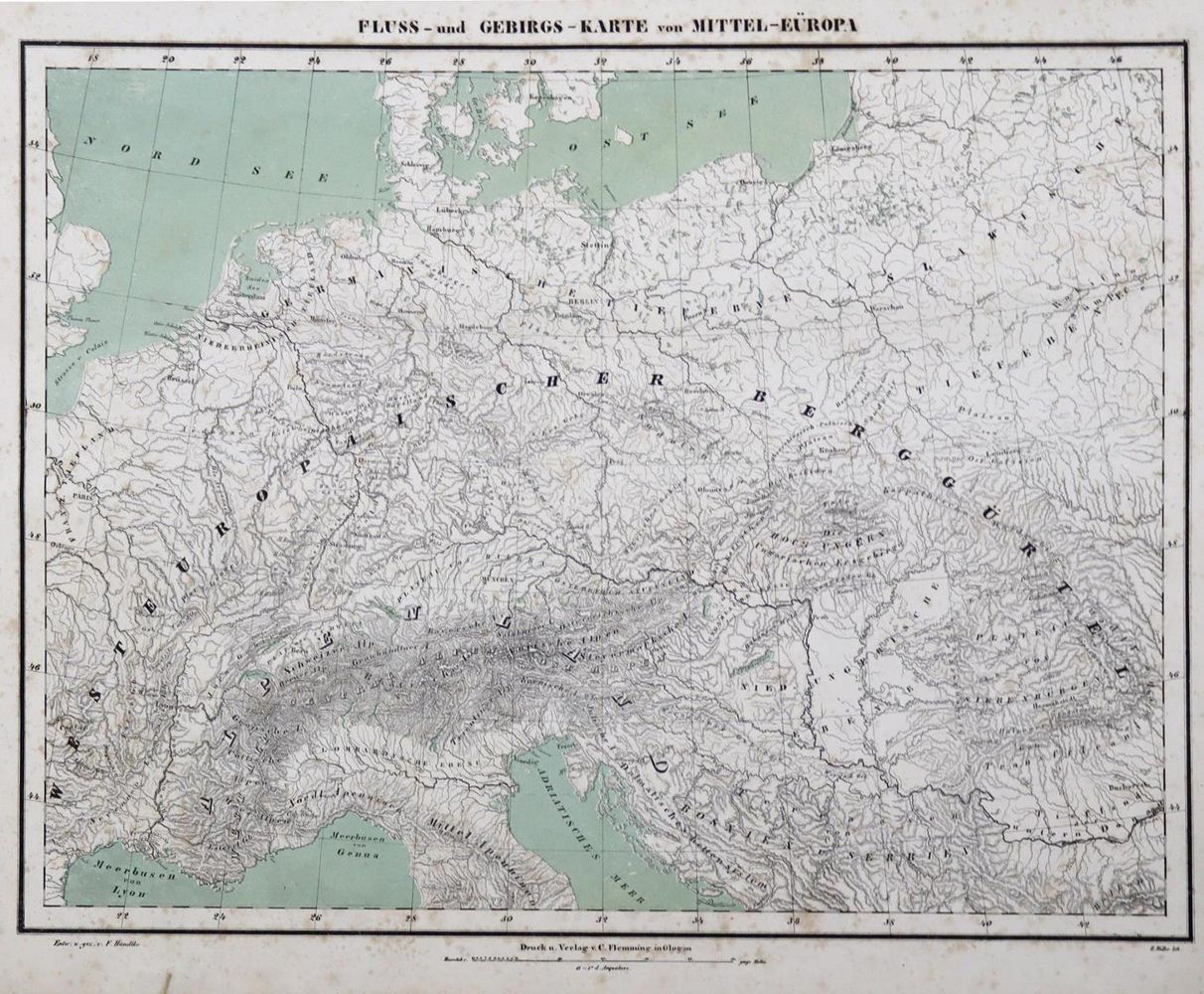 Große Abbildung Nr.3: 127-1752 Berghaus,H.: (Verschiedene Länder - Geschichte, Atlanten)