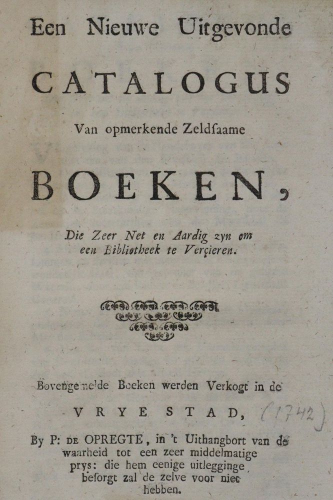 Große Abbildung Nr.1: 127-1798 Catalogus,: (Verschiedene Länder - Geschichte, Niederlande)