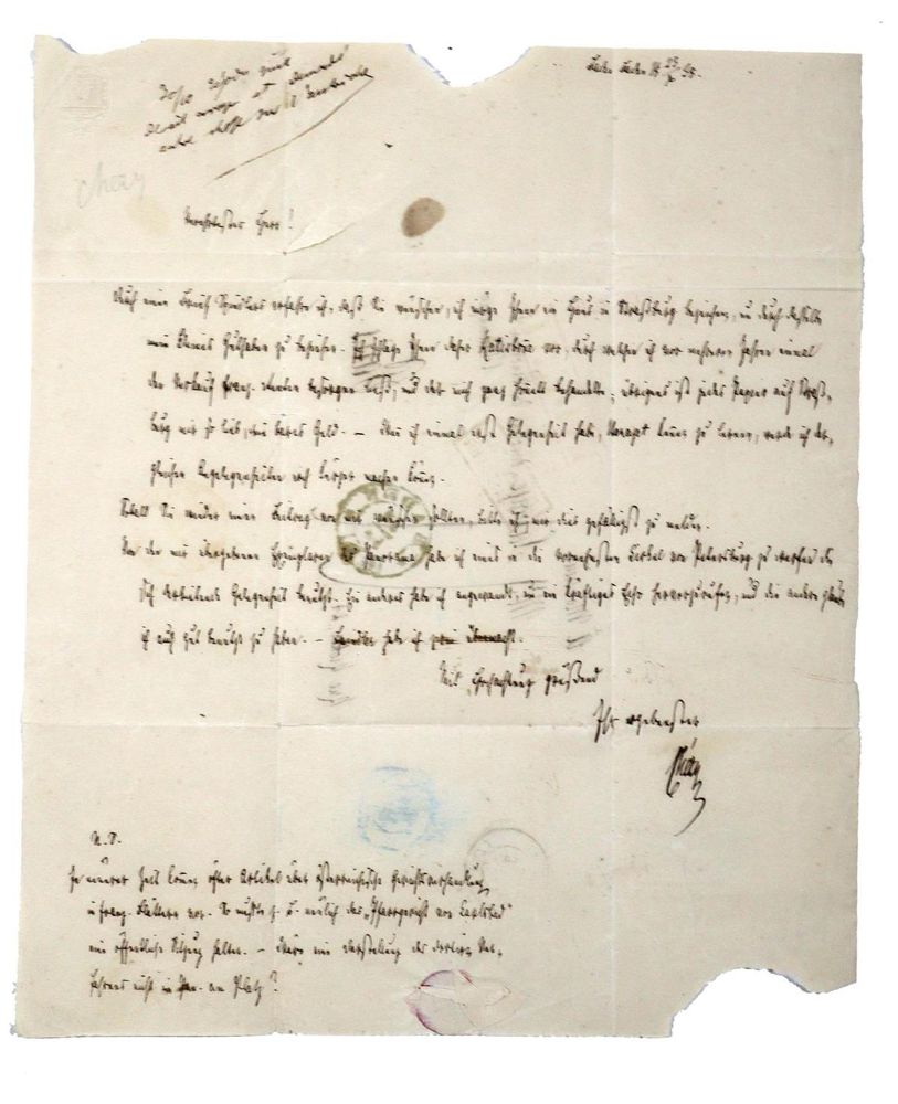 Große Abbildung Nr.1: 127-1820 Chezy, Wilhelm Theodor von,: (Autographen)
