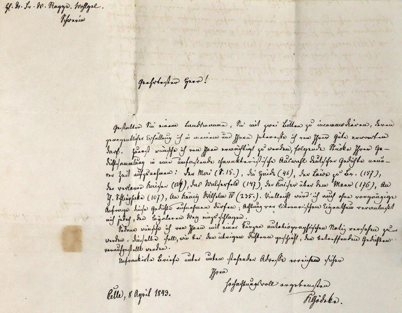 Große Abbildung Nr.1: 127-1827 Goedeke, Karl Friedrich Ludwig,: (Autographen)