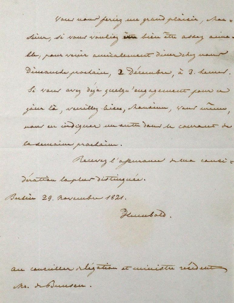 Große Abbildung Nr.2: 127-1830 Humboldt, Wilhelm von,: (Autographen)