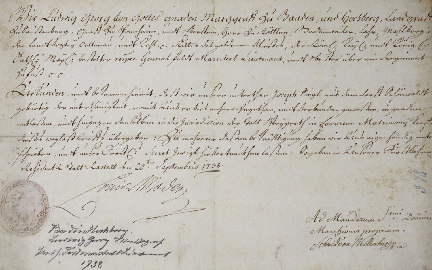 Große Abbildung Nr.1: 127-1837 Ludwig Georg,: (Autographen)