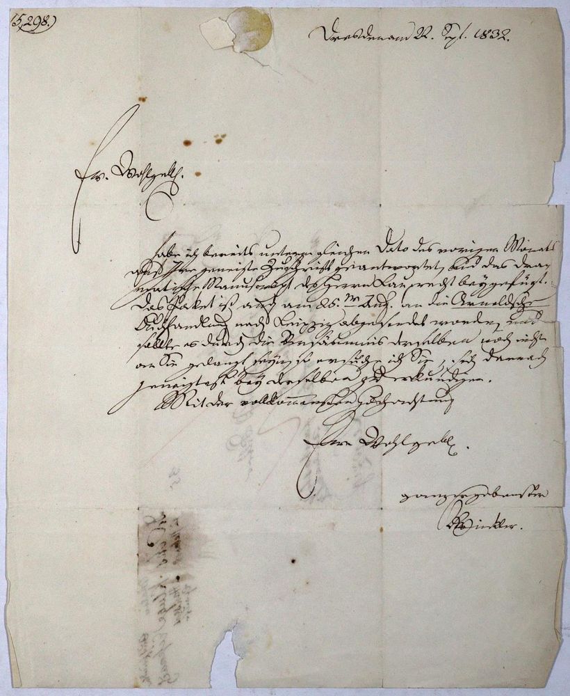 Große Abbildung Nr.1: 127-1848 Winkler, Carl Gottfried Theodor,: (Autographen)