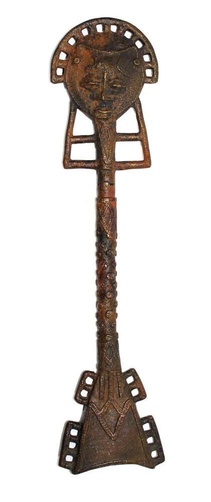 Große Abbildung Nr.1: 127-1904 Bronzestab,: (Afrika)
