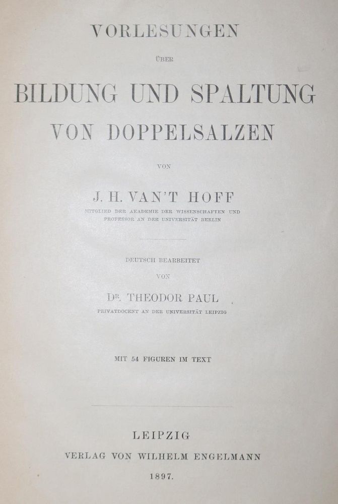 Große Abbildung Nr.1: 127-201 Hoff,J.H.van`t.: (Aus der Sammlung Professor Dr.Dr.Johannes Büttner Teil 1)