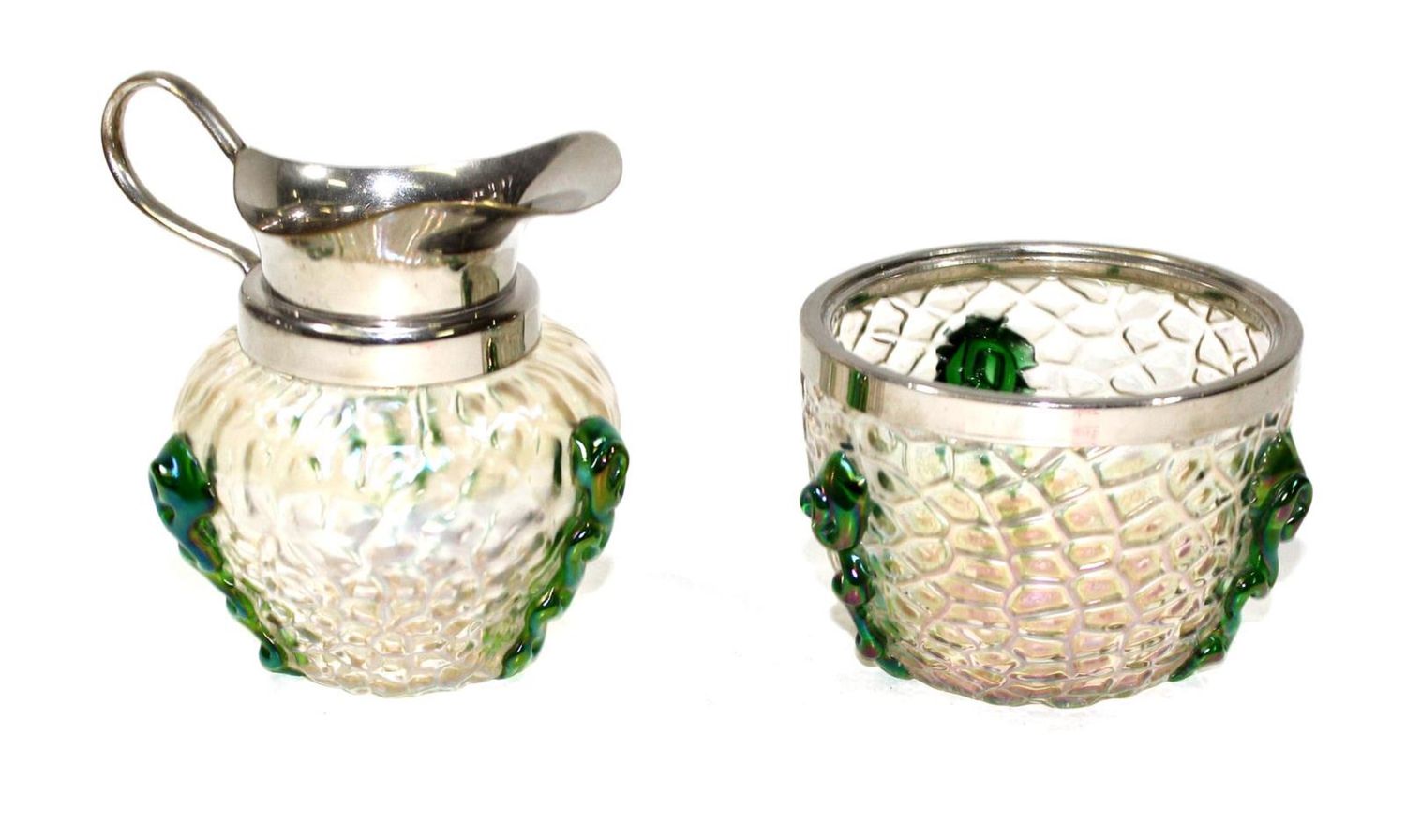 Große Abbildung Nr.1: 127-2032 Jugendstil Zuckertopf: (Glas)