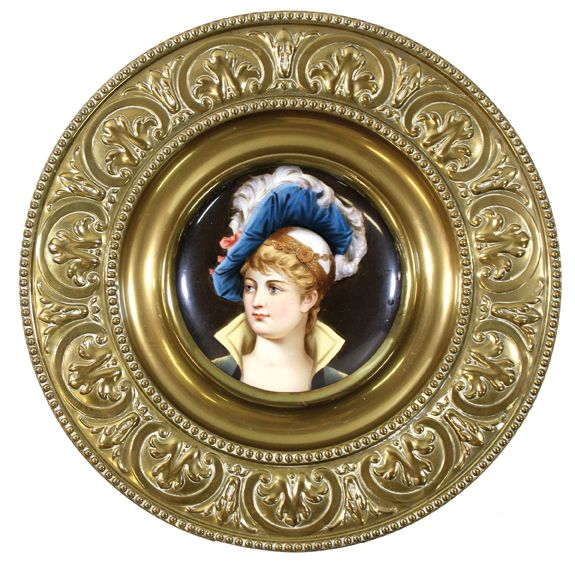 Große Abbildung Nr.1: 127-2087 Portraiteller: (Porzellan u. Keramik)