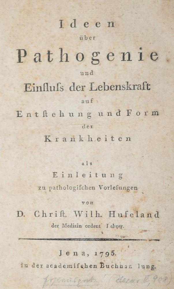 Große Abbildung Nr.1: 127-210 Hufeland,C.W.: (Aus der Sammlung Professor Dr.Dr.Johannes Büttner Teil 1)