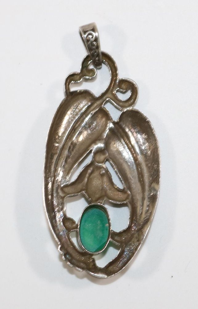 Große Abbildung Nr.2: 127-2104 Jugendstil Brosche: (Schmuck, Anhänger)