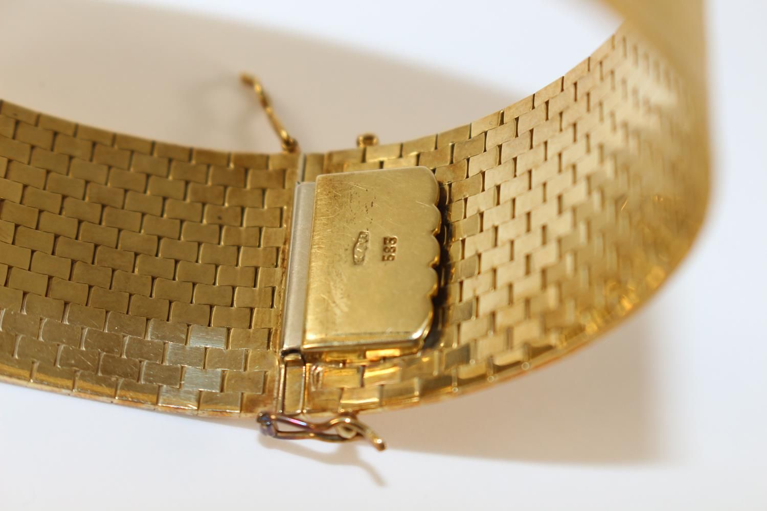 Große Abbildung Nr.2: 127-2109 Italien 585 GG Flachpanzerband: (Schmuck, Armbänder)