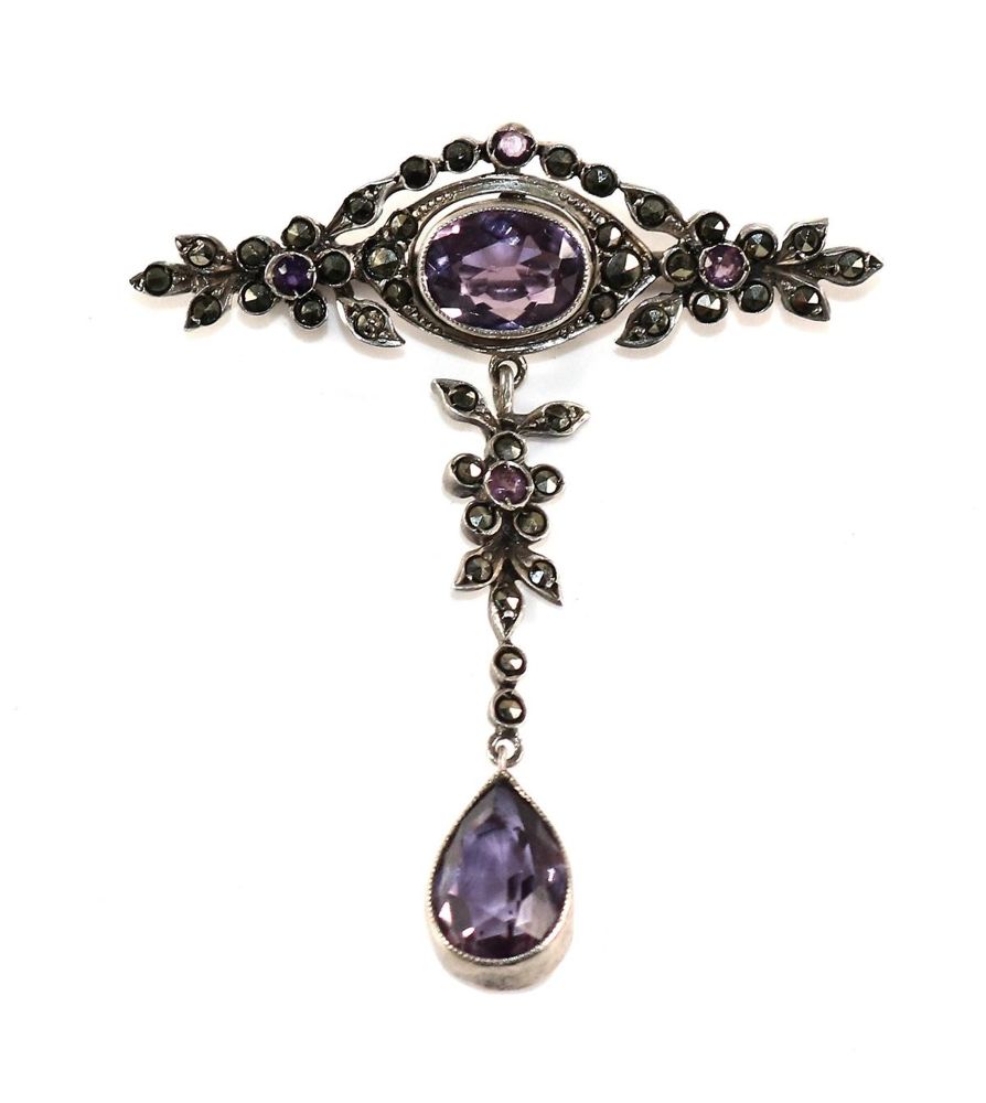 Große Abbildung Nr.1: 127-2121 Jugendstilbrosche: (Schmuck, Broschen)