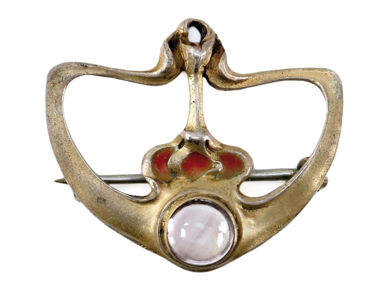 Große Abbildung Nr.1: 127-2122 Jugendstilbrosche: (Schmuck, Broschen)