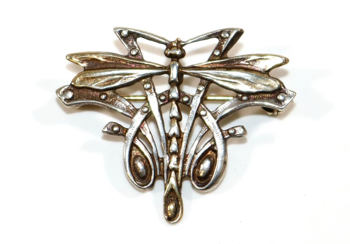 Große Abbildung Nr.1: 127-2125 Jugendstilbrosche Libelle.: (Schmuck, Broschen)