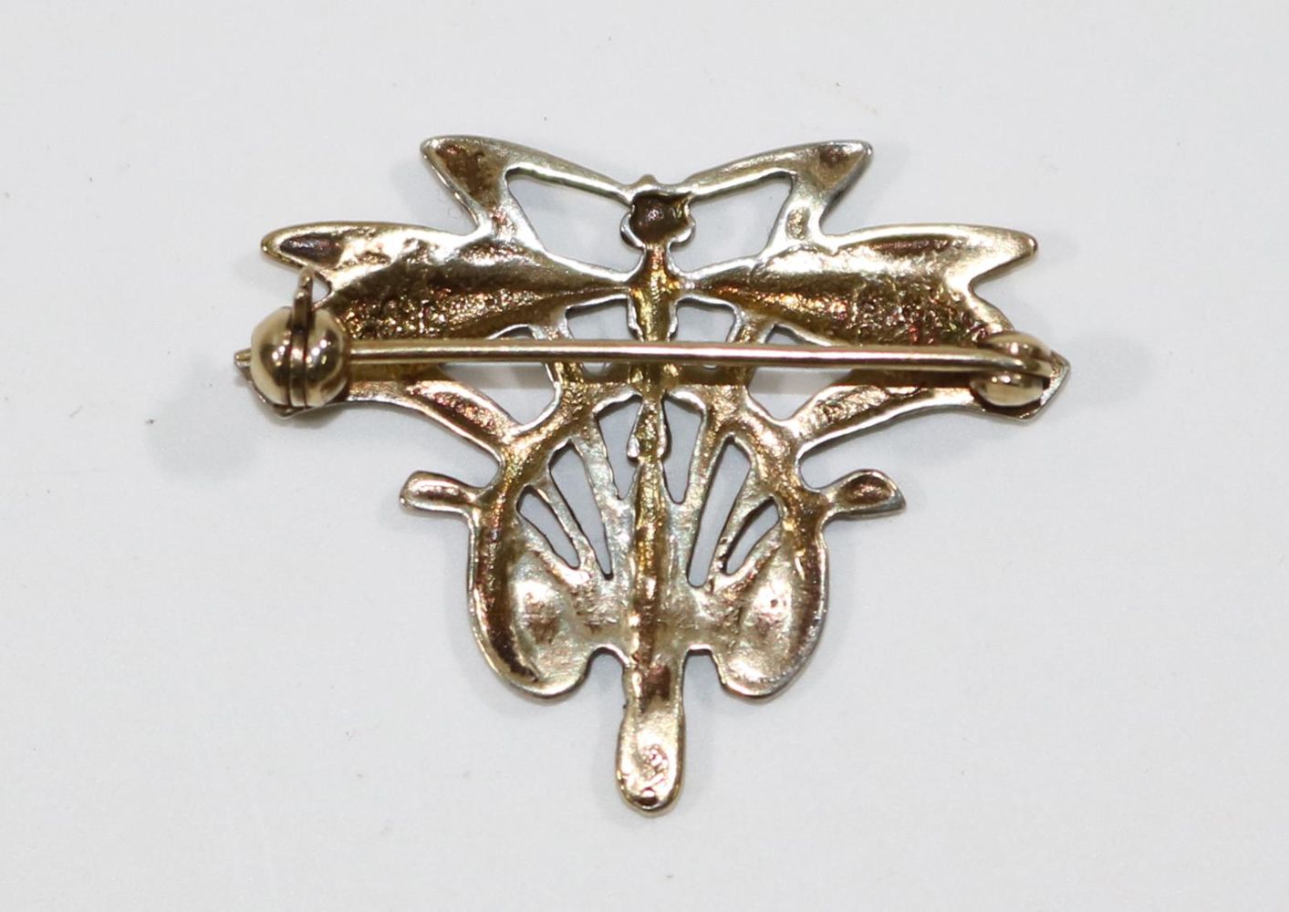Große Abbildung Nr.2: 127-2125 Jugendstilbrosche Libelle.: (Schmuck, Broschen)
