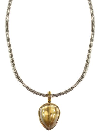 Große Abbildung Nr.1: 127-2130 Anhänger 750 GG, Rutilquarz.: (Schmuck, Colliers)