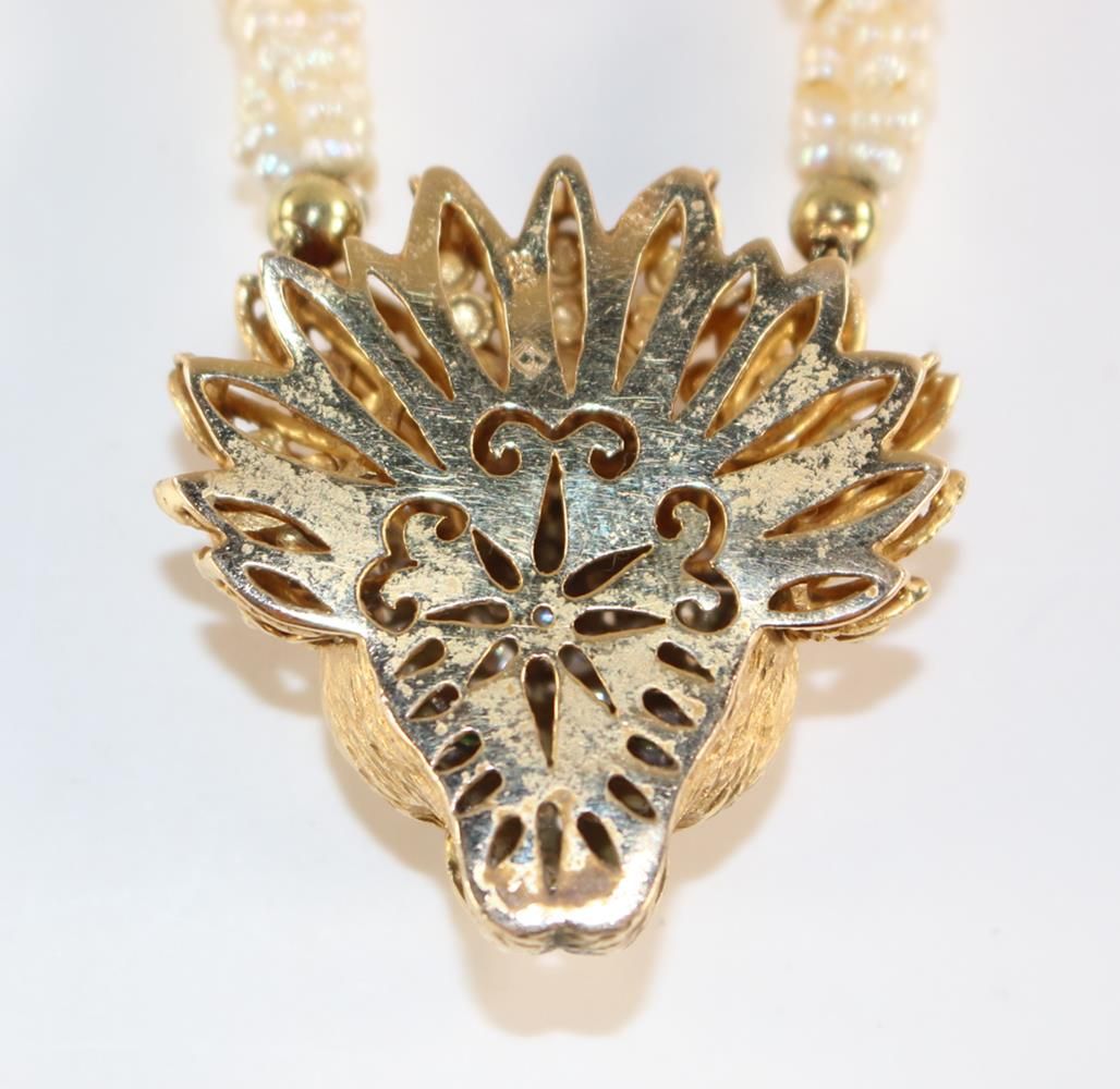 Große Abbildung Nr.2: 127-2136 Prunkvolles Perlcollier: (Schmuck, Collier)