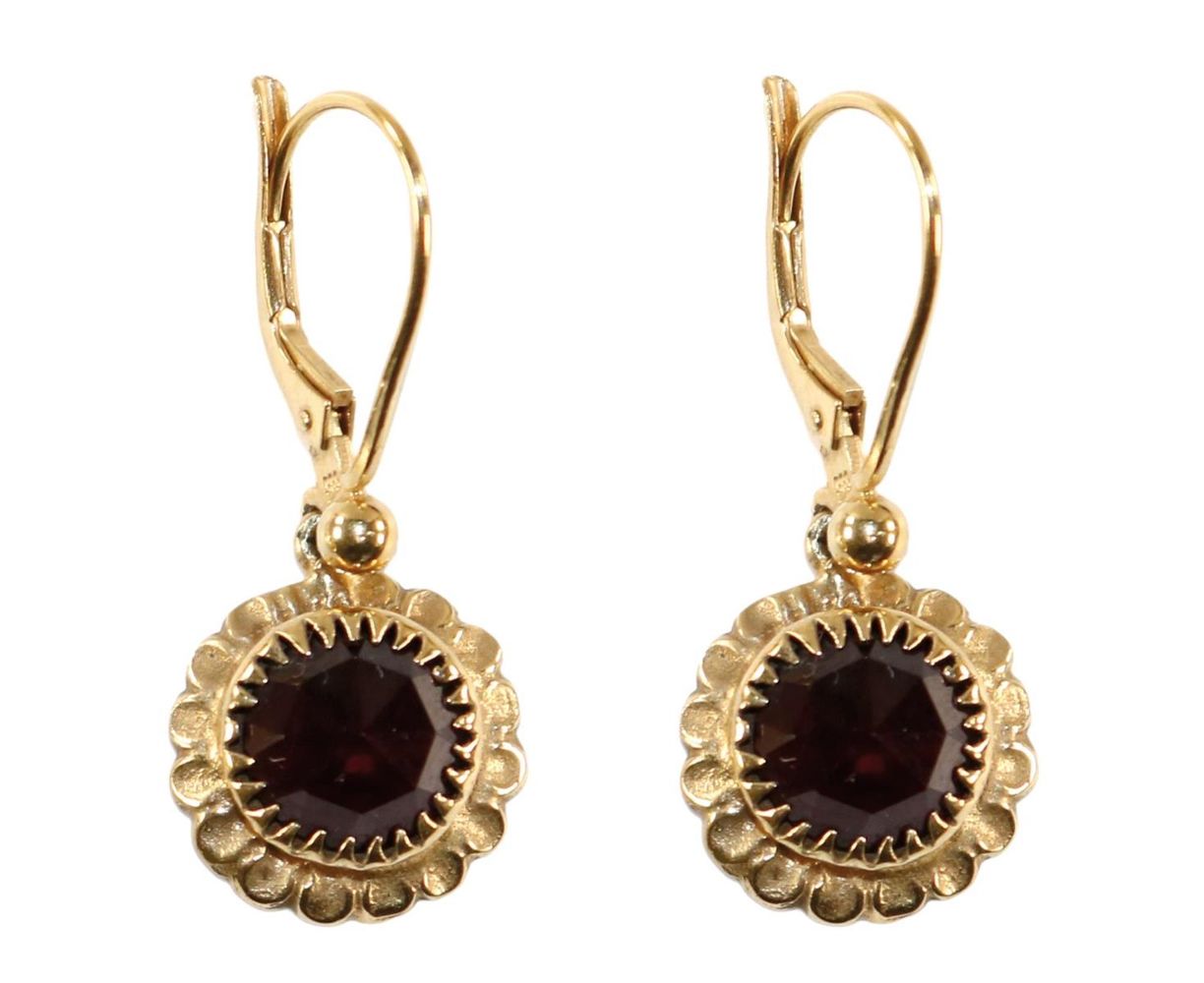 Große Abbildung Nr.1: 127-2152 Ohrhänger mit Granat.: (Schmuck, Ohrringe)
