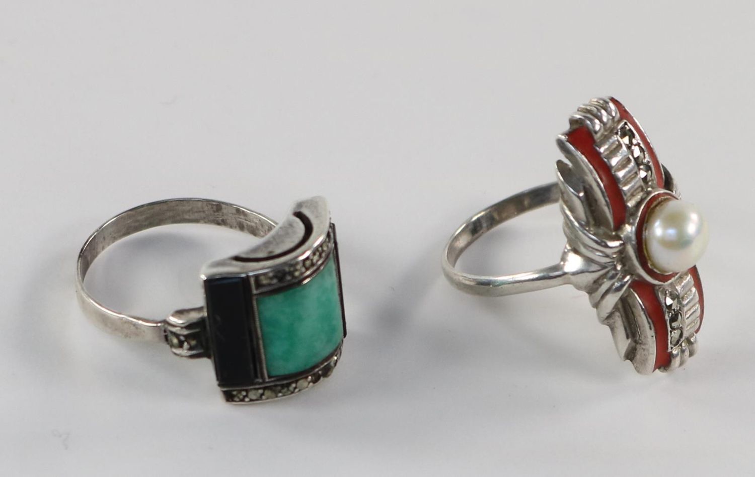 Große Abbildung Nr.2: 127-2162 Art Déco Ringe.: (Schmuck, Ringe)
