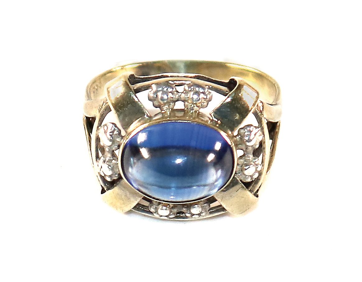 Große Abbildung Nr.1: 127-2168 Damenring 585 GG.: (Schmuck, Ringe)