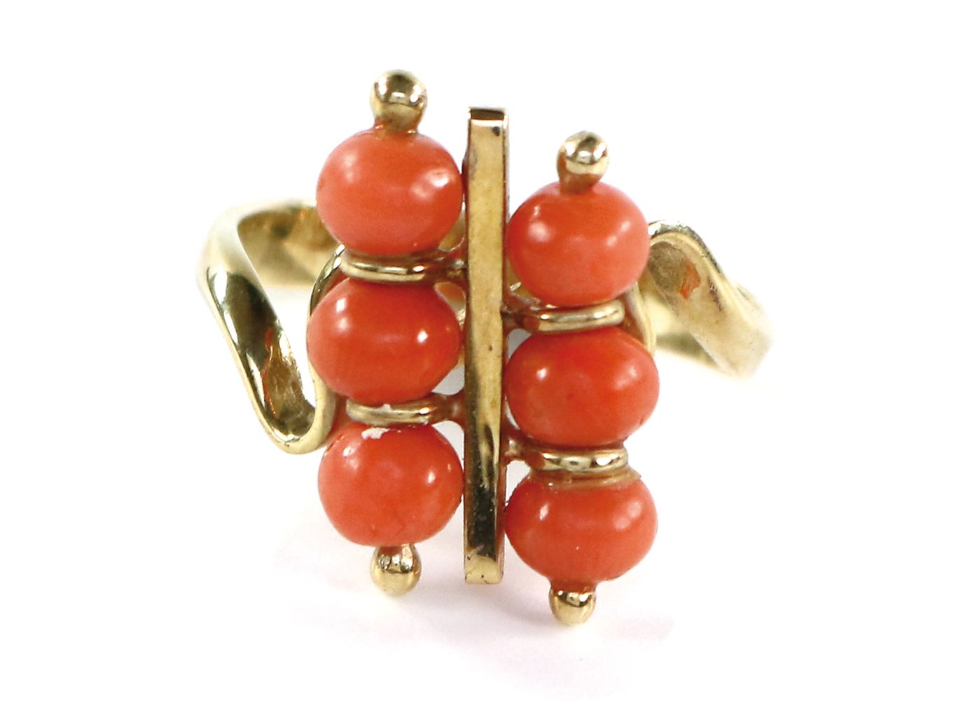 Große Abbildung Nr.1: 127-2170 Korallenring 585 GG.: (Schmuck, Ringe)