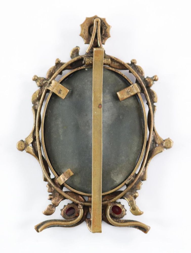 Große Abbildung Nr.3: 127-2180 Schmuckrahmen mit Granat.: (Schmuck)