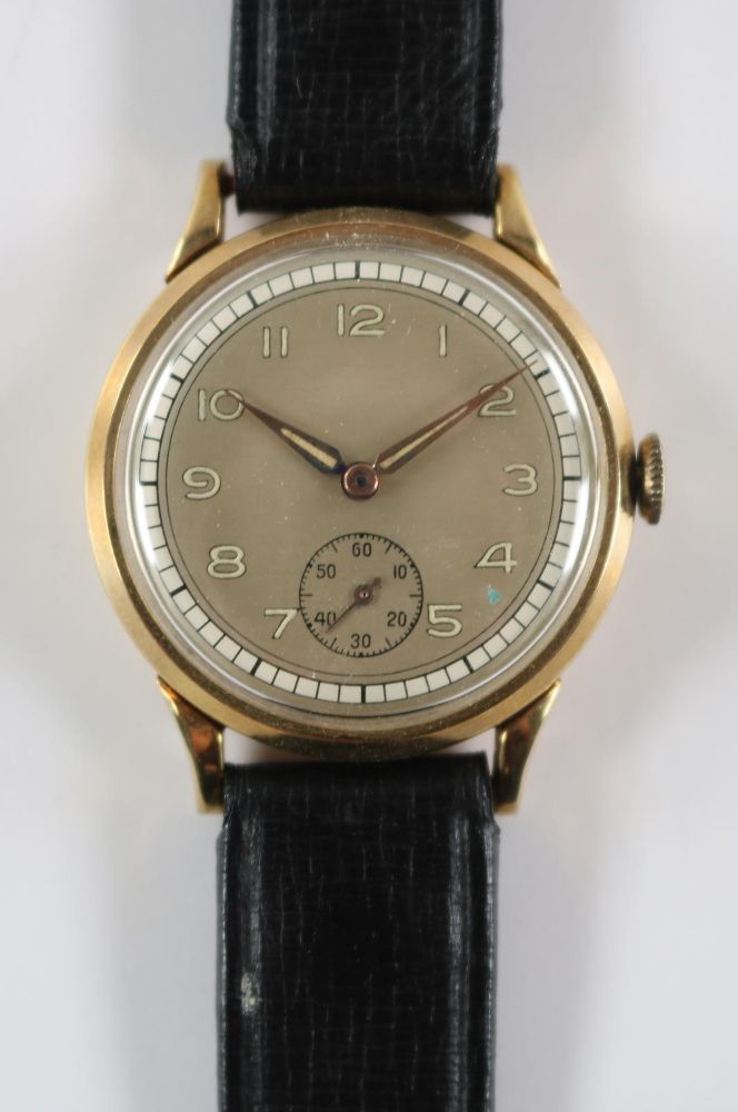 Große Abbildung Nr.3: 127-2264 Zwei goldene Herrenarmbanduhren: (Uhren, Armbanduhren)