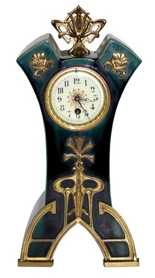 Große Abbildung Nr.1: 127-2268 Jugendstil Kommoden-Uhr: (Uhren)