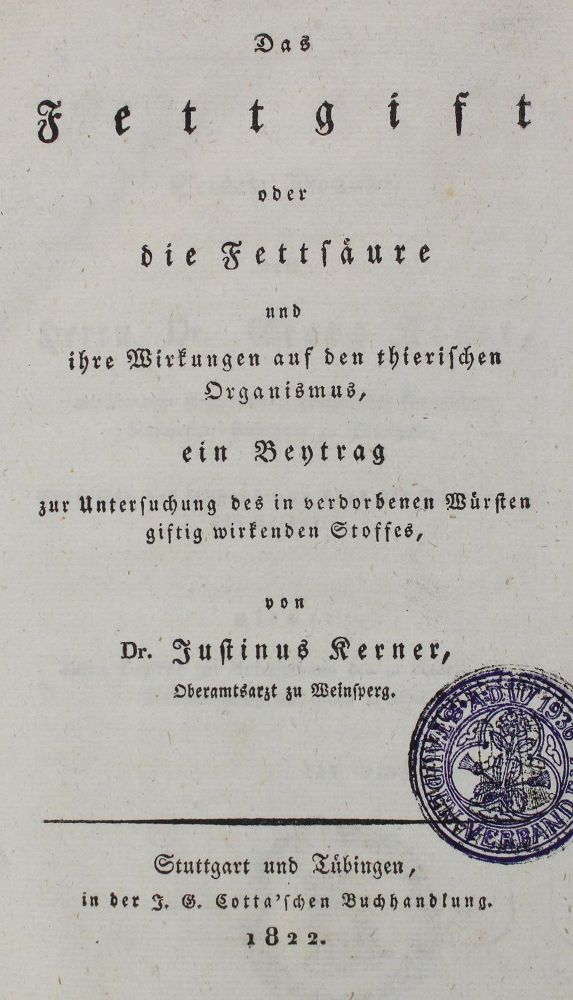 Große Abbildung Nr.1: 127-228 Kerner,J.: (Aus der Sammlung Professor Dr.Dr.Johannes Büttner Teil 1)