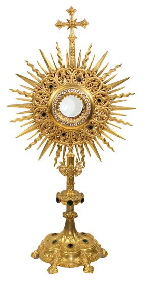 Große Abbildung Nr.1: 127-2284 Prächtige Monstranz.: (Volkskunst, Religiöse Volkskunst)