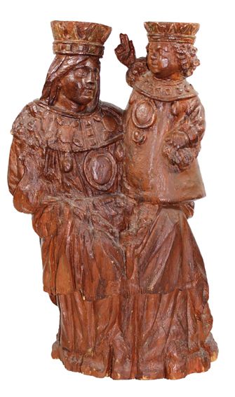 Große Abbildung Nr.1: 127-2285 Spätgotische Madonna.: (Volkskunst, Religiöse Volkskunst)