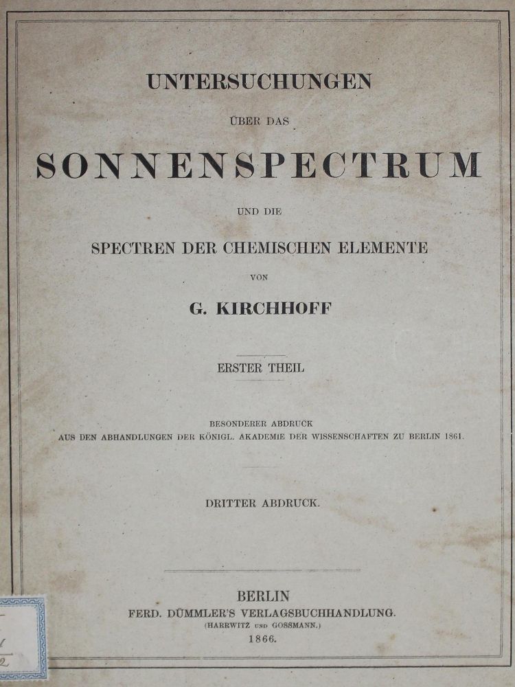 Große Abbildung Nr.1: 127-230 Kirchhoff,G.: (Aus der Sammlung Professor Dr.Dr.Johannes Büttner Teil 1)