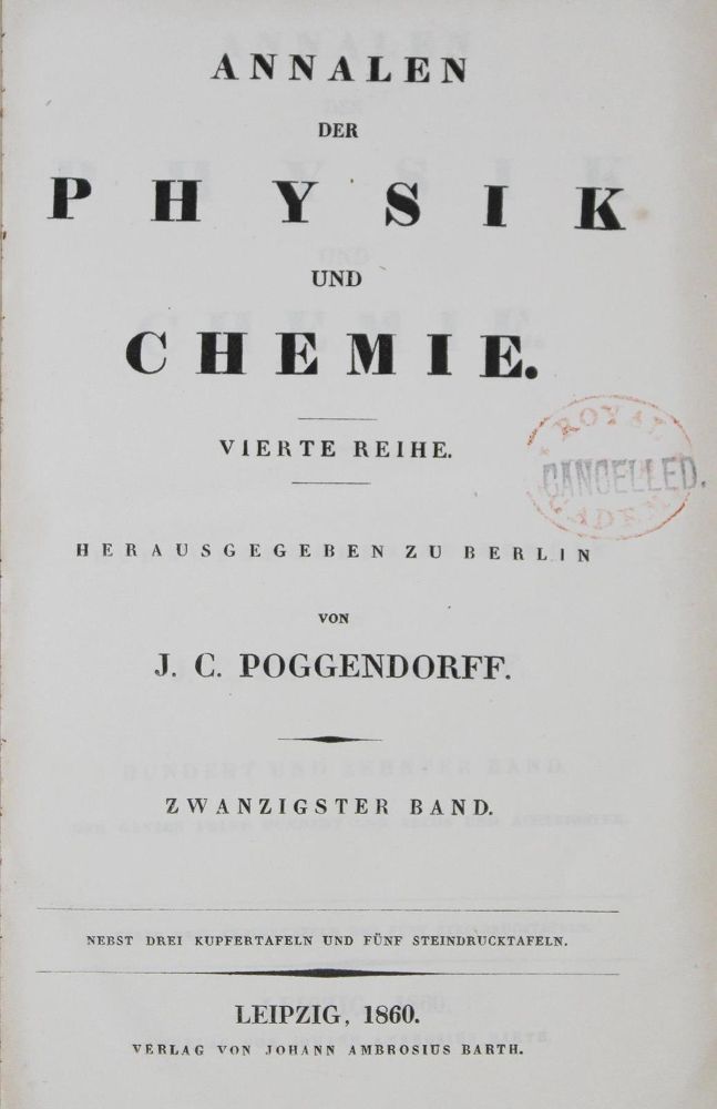 Große Abbildung Nr.1: 127-231 Kirchhoff,G. u. R.Bunsen.: (Aus der Sammlung Professor Dr.Dr.Johannes Büttner Teil 1)