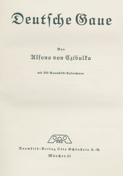 Große Abbildung Nr.1: 127-2319 Czibulka,A.v.: (Raumbilderalben)